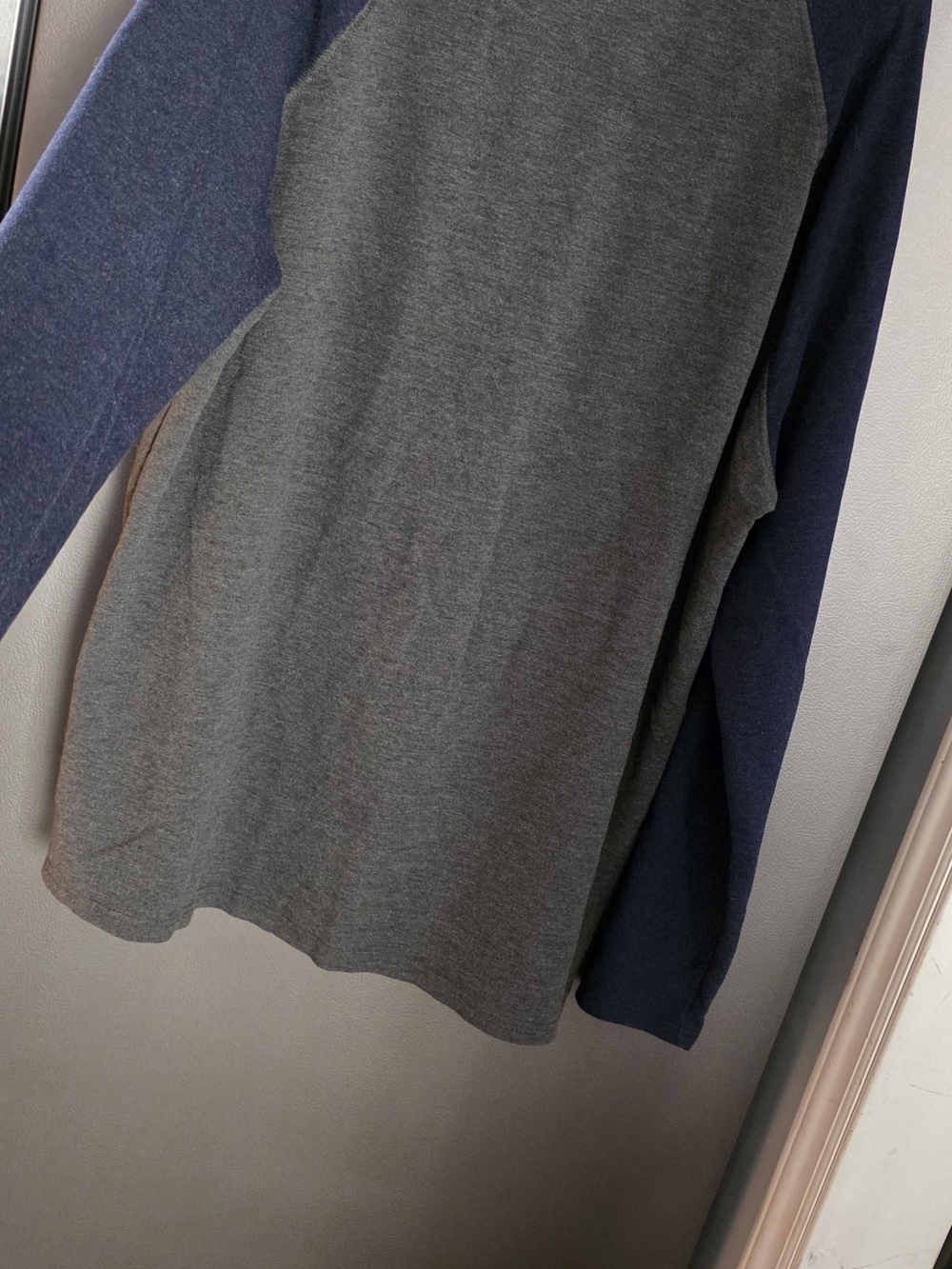 Orvis Two-Tone Crewneck Sweater in Gray and Navy